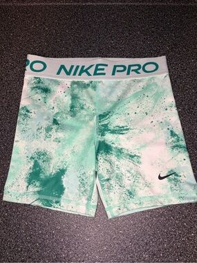Nike Pro Teal Marble Performance Shorts